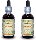 Valerian (Valeriana officinalis) Tincture, Organic Sured Roots Liquid Extract (Značka: HerbalTerra, Proudly Made in USA) 2x2 fl.oz (2x60 ml)