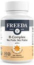 Freeda vitamin B Complex No Folic No PABA - Super B Complex Kosher vitamin dodatek s vitaminem B1 Vitamin B2 Vitamin B3 Vitamin B6 Vitamin B12 - Vit B Complex B pro ženy a muže (250 Ct)