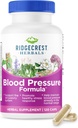 RidgeCrest Herbals krevní tlak Bylinné Formule, 12 Byliny, Poria Houba, Gastrodia, Gardenia, pro srdce, Cévní, Circulation Health (120 Počet)
