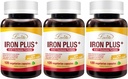 Lovita Iron 18 mg, 6 v 1 doplněk železa pro ženy, s vitaminem C, Dong Quai & B12, Vegan Vitamin na podporu výroby červených krvinek bez zácpy, 120 Kapsle (balení po 3)