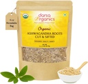 Ashwagandha Root Cut & Sifted 4 oz - USDA Organic Certified Witania Somnifera podporuje zdravý stres, energie a spánek, Skvělé pro čaj a smoothies, Non- GMO, Vegan, Kosher