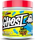 GHOST BCAA Powder Amino Acids Dodatek, Sour Patch Kids Blue Raspberry - 30 Servings - Sugar- Free Intra, Post & Pre Workout Amino Powder & Recovery Drink, 7G BCAA