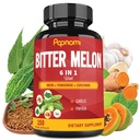 Organic Bitter Melon Extract Kapsle - Kombinovaný Neem, Fenugreek, Curcumin, Česnek & Papaya - 150 Počet na 5 měsíců - Podporuje tělo, trávicí, kůže, imunitní a celkové Wellness