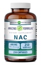 Amazing Applicas NAC (N-Acetyl-L-Cystein) Dodatek 124; 600 Mg per Serving Applications 124; 250 Kapsle 124; Non- GMO Creditation 124; Gluten Free Application 124; Made in USA