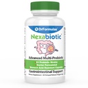 Nejlepší probiotika pro ženy a muže 124; nexabiotická multiprobiotika se Saccharomyces Boulardi, Lactobacillus Acidophilus, B. infantis, Prebiotic 60 Count Capsules (ne perly)