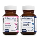 Metagenika Menopauza Duo: HerWellness Estrovera - All- Natural, Hormone- Free Menopauza Supplementary - 30 tablet a vitamin D3 10 000 + K - pro zdraví kostí a srdce - 60 Softgels