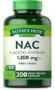 Nature 's Truth NAC N-Acetyl Cysteine CLAS124; 1,200mg CLAS124; 200 Capsules CLAS124; Free Form Amino Acid CLAS124; Non-GMO & Gluten Free Supplement