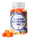Vápník Magnesium Zinkový dodatek Gummie - s vitamínem D3 K2 Magnesium Glycinát - Orange Berry Ochucené Vegan Sugar- Free Gluten Free Chewable pro muže Ženy Děti