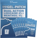 TheraICE Lidokain Patches Plus Menthol - Maximální síla Hot & ICY studená pomoc pro záda, krk a rameno bolest - 4% Lidokain + 1% Menthol, velká velikost (7 Počet)