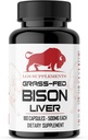 Tráva Fed Bison Játra Kapsle Podporuje Energy Production, Detoxifikace, Digestion, Imunita, Přírodní železo Non- GMO, Freeze Sured Játra doplněk stravy, 3000mg