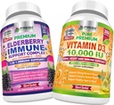 Fresh HALTHCARE Elderberry Imunitation Support and Vitamin D3 10 000 IU - Bundle