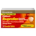 GoodSense Children 's Ibuprofen Žvýkací tablety, 100 mg, 24 Počet, Reliever Pain a Horečka Reducer (NSAID), Dočasně snižuje horečku a zmírňuje menší bolesti a bolesti