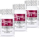 Kardiovaskulární výzkum Příplatek železa pro ženy a muže 5 mg 180 Kapsle - 3 Lahvička Bundle