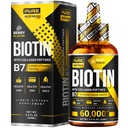 Liquid Biotin & kolagen růst vlasů Kapky 60,000mcg - Biotin a tekutý kolagen dodatek pro muže a ženy - Žhnoucí kožní podpora, Zdravé vlasy a nehty růst - 2oz