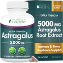 Astragalus Kapsle 5000 mg - 250 Kapsle, 8 + měsíční zásoba - Superior Strengalus Root Extract 20: 1 - Non GMO, Vegetarian & Vegan Friendly - Podporuje imunitní systém a kardiovaskulární