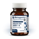 Metagenika Vitamin D3 + K - pro Artery Health, Imunitary Support, Bone & Heart Health * - Vitamin D s MK-7 (Vitamin K2) - Non- GMO - Gluten- Free - 60 Softgels - 5000 IU