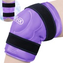 REVIX 20 "XXXL Ice pack pro nepohodlí a únavu kolena, Relaxační Extra velké studené balíčky pro relaxaci, Náhradní chirurgie kolenů, Podpora flexibility a mobility s chladnou terapií, Purple