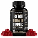 Nesociální Co. Extra silné vousy růst Vitamíny Gummies 124; Biotin 10000 MCG 124; Promotes Strong & Thick Facial Hair Growth pro muže