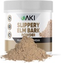AKI Slippery Elm Bark Powder - Plant- Based Protein, Soothing Remedy for Digestive Wellness & throat Comfort - Vegan- Friendly, Gluten- Free, Non- GMO & Free from umělé přísady (4oz / 113g)
