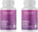 Seroflora Kyselina boritá Vaginální Suppositories 600 mg - Boric acid pilulky pro ženy - Inovativní zdravotní pH Balance - Podporuje Vaginal Odor Control (30ct, 2 láhve) Vyrobeno v USA.