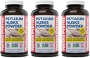 Yerba Prima Psyllium Husks Powder - 12 oz (balení po 3) - Přírodní Vláknina dodatek - Colon Cleansing - Vegan, Non- GMO, gluten- Free (Nový štítek - Balení May Vars)