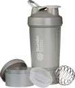 BlenderBottle Shaker Lahvička s Pill Organizátor a skladování pro protein Powder ProStak System, 22- Ounce, Pebble Grey