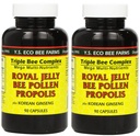 YS Eco Bee Farms, Royal Jelly Bee Pollen Propolis plus Korean Ginseng, 90 Kapsle (2Pack)