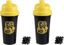 Karate Kid Cobra Kai 25oz Protein Shaker Lahve for Powder Mixes - Pack of 2 - Leakproof Lid Screw on Lids - Works for Smoothies, Energy Drinks, Workout Blends, Shakes - Oficiální licence