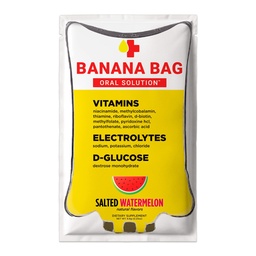 Banana Bag Electrolytes Vitamin Powder Drink Mix, Salted Watermelon 15 Pk