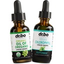 Oregano Oil Organic Liquid Drops & Chlorofyl - Oil of Oregano Drops Tincture Extract & Vegan Chlorofyl Liquid Body Detox Cleanse Imunitation Support - Digestive Gut Health Odor Cleanse Supplement