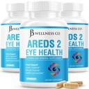 JB Wellness AREDS 2 Oční vitamin & minerální doplněk, Obsahuje Lutein, Vitamin C, Zeaxanthin, Zinek & Vision Enhance Dodatek - 180 Počet