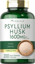 Carlyle Psylium Husk Kapsle 1600mg Capsle 124; 200 Počet 124; High potency Fiber Dodatek 124; Non- GMO, gluten zdarma