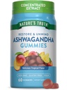 Nature 's Truth Ashwagandha Gummies CLANE124; 60 Count CLANE124; Tropical Flavor CLANE124; Vegan, Non- GMO, & gluten zdarma dodatek