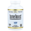 California Gold Nutrition Bone Boost Dodatek, Podpora pro zdraví kostí, Směs výživy s vápníkem a vitamínem D, Vegetarian Friendly, Gluten zdarma, Non- GMO, 120 Tablety