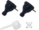 2Pack Protein Powder Container jít přenosné Supplement Funnels s Shaker Lahve Balls & Spoon Přenosný Dipenser Container pro Fitness a cestování On- -doe Supplement Storage and Filling Solution