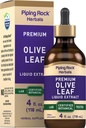 Piping Rock Olive Leaf Extract Liquid Drops CLAS124; 4 Fl Oz CLAS124; Alkohol zdarma tinktura CLAS124; Herb dodatek CLAS124; Olea Europaea CLAS124; Vegetarian, Non- GMO, gluten zdarma