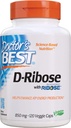 Lékařská nejlepší D- Ribose, Podporuje ATP Energy Production, Non- GMO, Gluten Free, Soy Free, Vegan 120 Veggie Caps