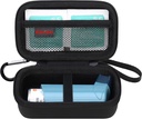Elonbo Asthma Inhaler Carrying Case, Travel Organizovat Holder Bag pro Ventolin Inhaler, Extra interiér Mesh Pocket Fits Asthma Medication, Black + Inside Black (CASE POUZE! Inhaler Medicine není součástí balení)