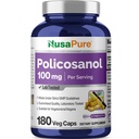 NusaPure Policosanol 100 mg 180 Veggie Kapsle (Vegan, Non- GMO)