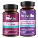 Produkty čistoty Bundle - MyBiotin ProClinical + MyKeratin Pokročilá terapie vlasů MyBiotin ProClinical (Biotin, MB40X Matrix, Astaxanthin) - MyKeratin (Další generace Keratin vlasy, kůže a nehty)