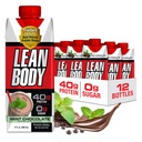 Labrada Lean Tělo Ready- to- Drink Mint Chocolate Protein Shake, 40g Protein, Syrovátka, 0 Cukr, gluten Free, 22 Vitamíny & Minerály, (Recyklabilní karton & Lid - balení po 12) LABRADA