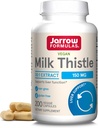 Jarrow Vibras Milk Thistle 150 mg - 200 Veggie Kapsle - Antioxidant Podpora imunitní reakce, funkce jater & Glutathione - Až 200 Služeb
