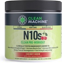 CLEAN MACHINE N10s Plant- Based Plant- Pre Workout Powder - Vegan Energy Supplement with 3 Clinically Tested Patented Ingredients for Muscle Size, Strength, Pump & Endurance - Non- GMO, 30 Služeb