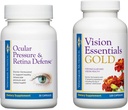 Premium Eye Health Bundle zahrnuje vize Essentials Gold, s 40 Mg Luteinu, pro zdravé vizuální funkce a oční tlak & Retina obrany na podporu zdravé nitrooční tlakové úrovně