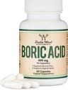 Suppozitory kyseliny borité (600mg Vaginální čípek, 60 Počet) Podporuje Vaginální pH Balance, Kontrola zápachu (USP Medical Class Fine Powder, Easy Disolse, Třetí strana Tested) by Double Wood