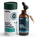 Holistiq Black Seed Oil Organic Cold Pressed Kapky 124; 3% Thymoquinone CLANE124; Non- GMO & Vegan CLANE124; Cold Pressed Black Cumin Nigella Sativa Oil for Imunitative Support, Aceite de Comino Negro - Kapky, 100 ml