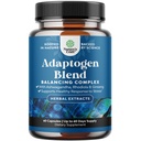 Herbal Adaptogen Mood Supplement - Calming Adaptogens Supplement for Stress & Cortisol Management with Ashwagandha Rhodiola Rosea & Maca Root - Vegan Non GMO & Daytime Friendly - 60ct