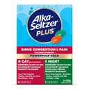 Alka- Seltzer Plus Maximální síla PowerMax Sinus Congestion & Pain Medicine, Day + Night Liquid Gels - Výkonná úleva pro chlad a chřipku, + Sinus Congestion pro dospělé a děti 12 + Roky, 24 Počet
