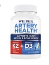 Umělecké zdraví pro srdce, imunitní a kostní podpora s vitamínem K2 (180mcg) & Vitamin D3 (5000iu), 60 Veggie Kapsle