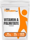 BulkSupplements.com Vitamin A Palmitát Powder - jako Retinol Palmitát, Vitamin A dodatek pro imunitní a oční podporu - Gluten Free, 35mg na Serving, 50g (1.8 oz) (Balení po 1)